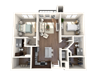 Centro Apartments Maroon Bells B1 Floor Plan